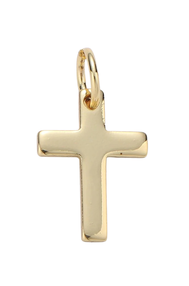 Dainty Gold Cross Charm