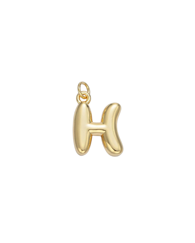 Bubble Letter Initial Charm