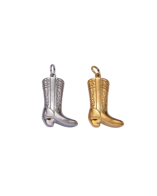Engraved Cowboy Boot Charm