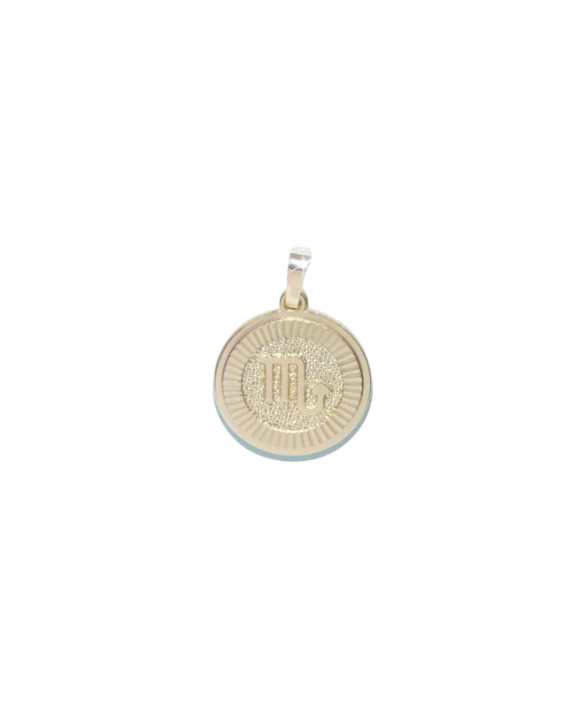 Gold Celestial Zodiac Coin Charm