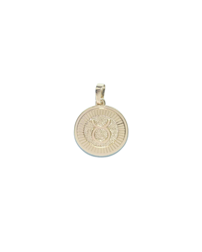 Gold Celestial Zodiac Coin Charm