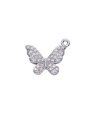 Shimmering Pave Butterfly Charm