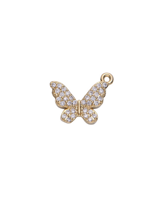Shimmering Pave Butterfly Charm