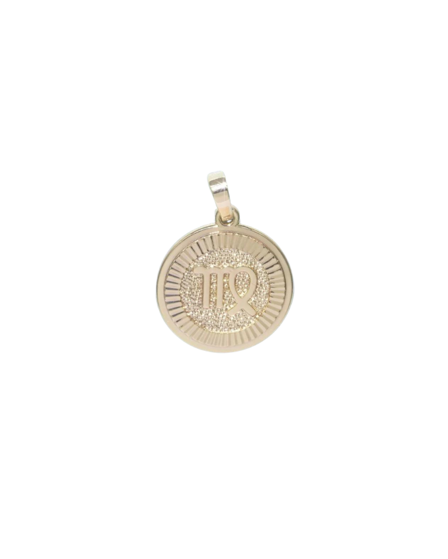 Gold Celestial Zodiac Coin Charm