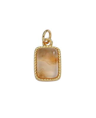 Rectangular Dotted Stone Charm