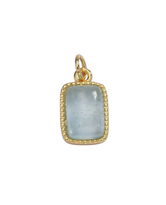 Rectangular Dotted Stone Charm