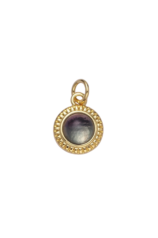 Round Natural Gemstone Medallion