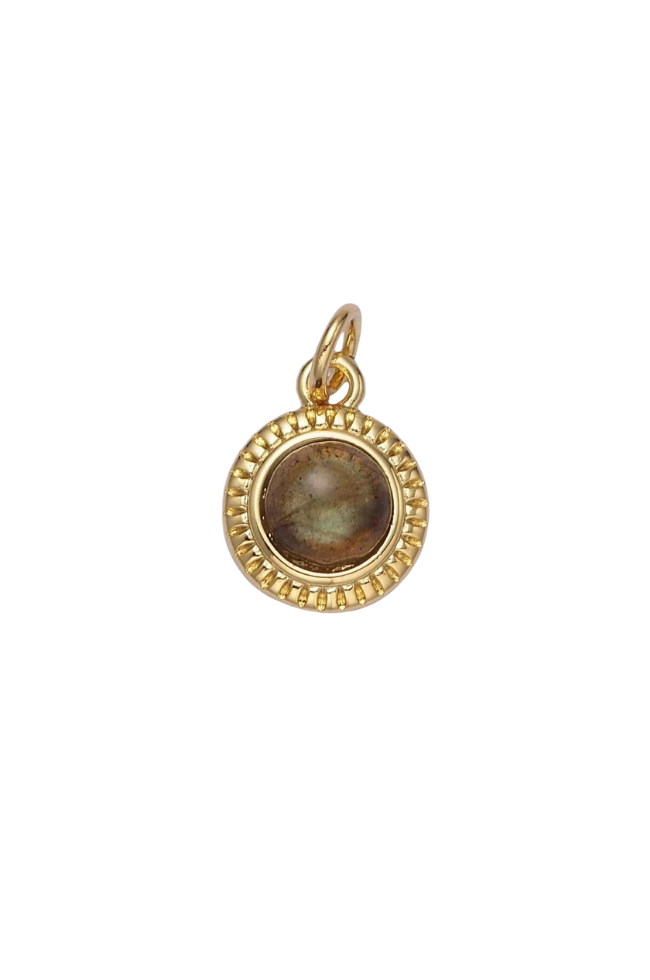 Round Natural Gemstone Medallion