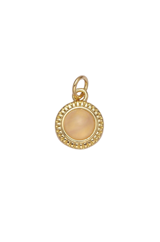 Round Natural Gemstone Medallion
