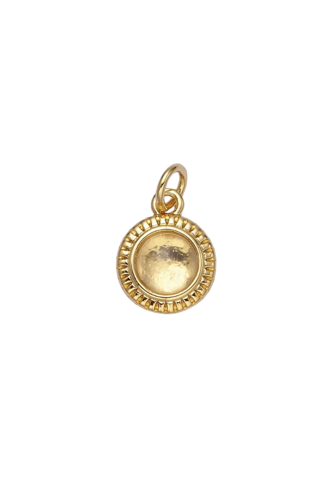 Round Natural Gemstone Medallion