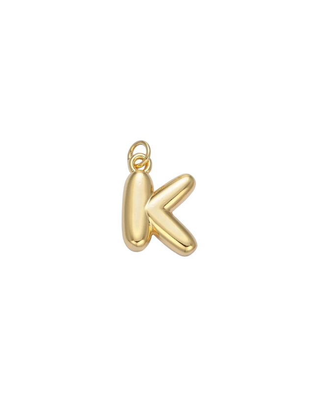 Bubble Letter Initial Charm