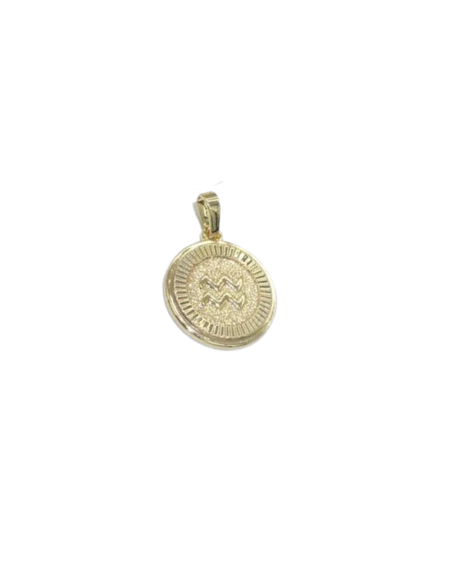 Gold Celestial Zodiac Coin Charm