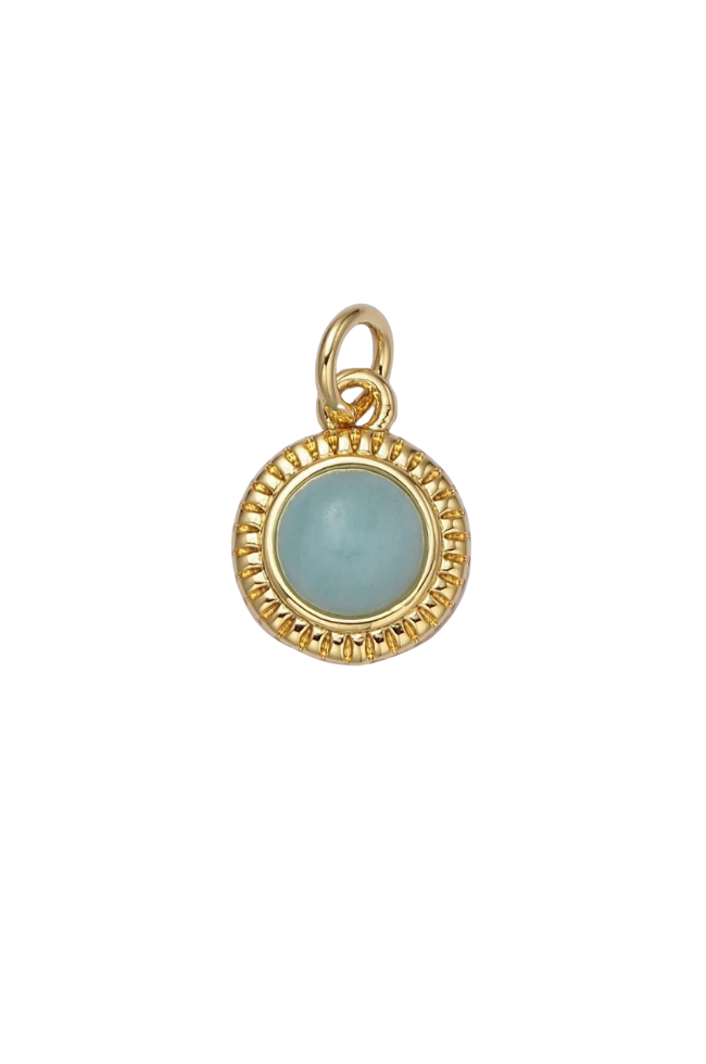 Round Natural Gemstone Medallion