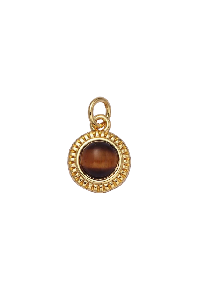 Round Natural Gemstone Medallion