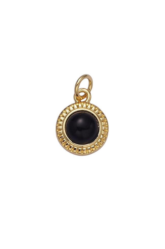 Round Natural Gemstone Medallion