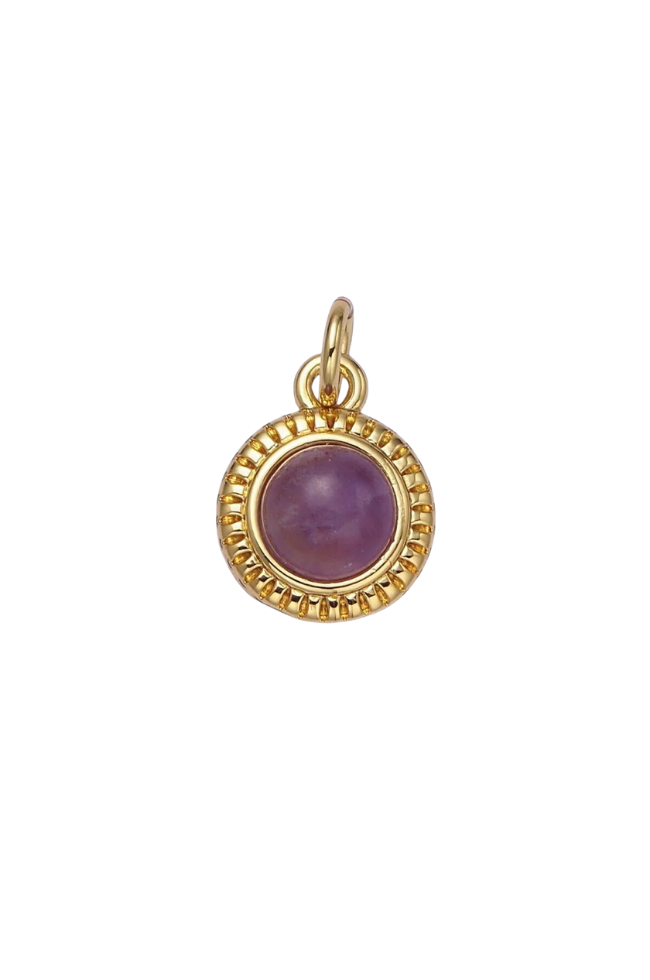 Round Natural Gemstone Medallion