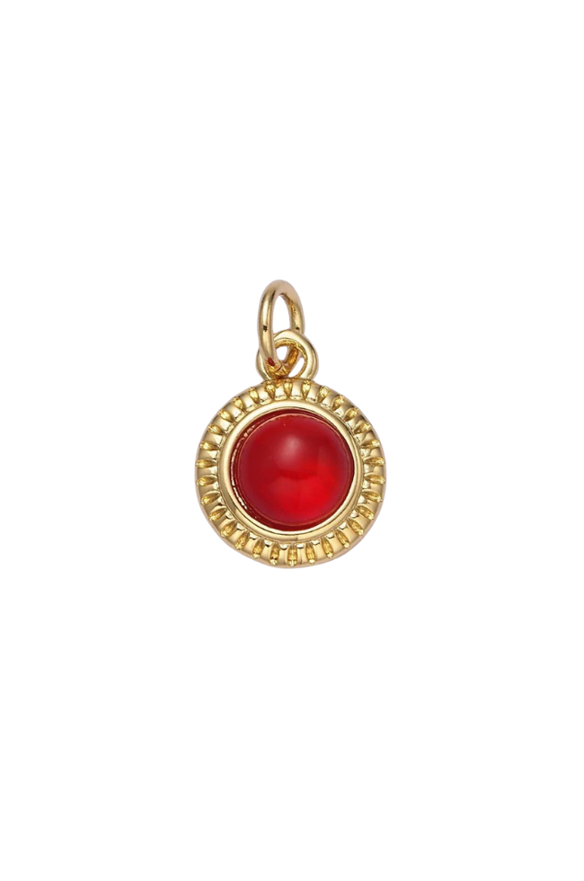Round Natural Gemstone Medallion