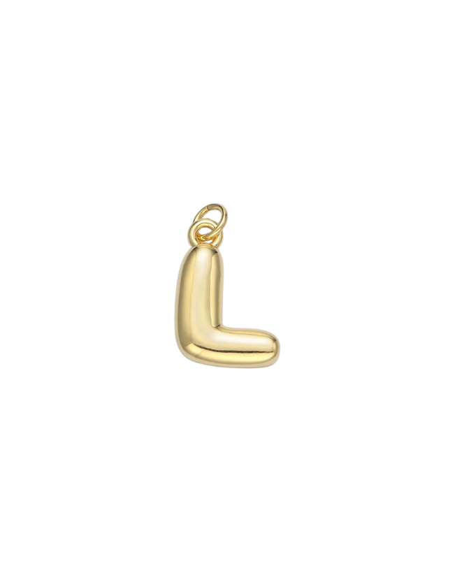 Bubble Letter Initial Charm