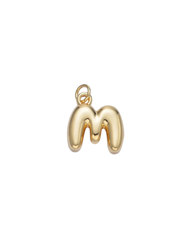 Bubble Letter Initial Charm