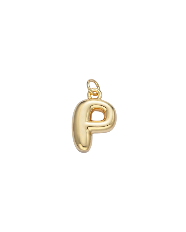 Bubble Letter Initial Charm