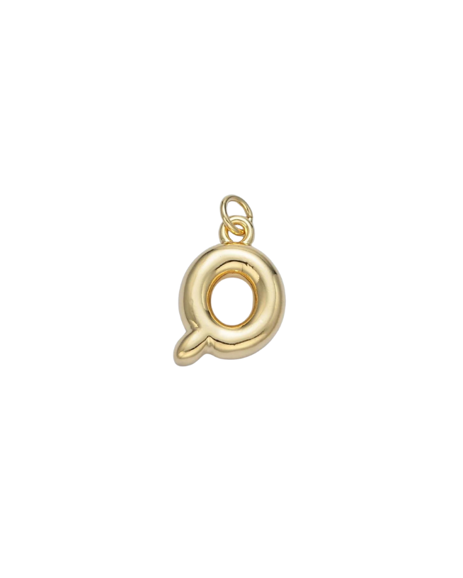 Bubble Letter Initial Charm
