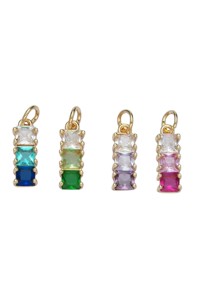 CZ Ombre Drop Baguette