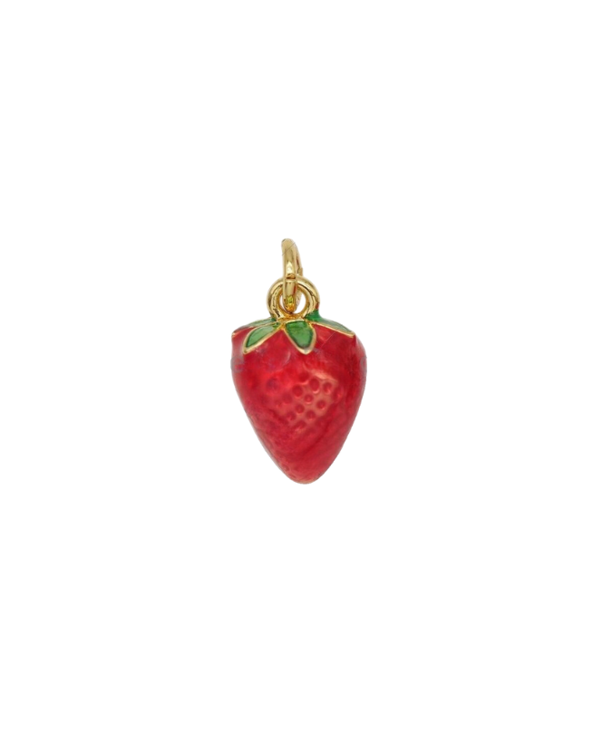 Mini Red Strawberry Charm