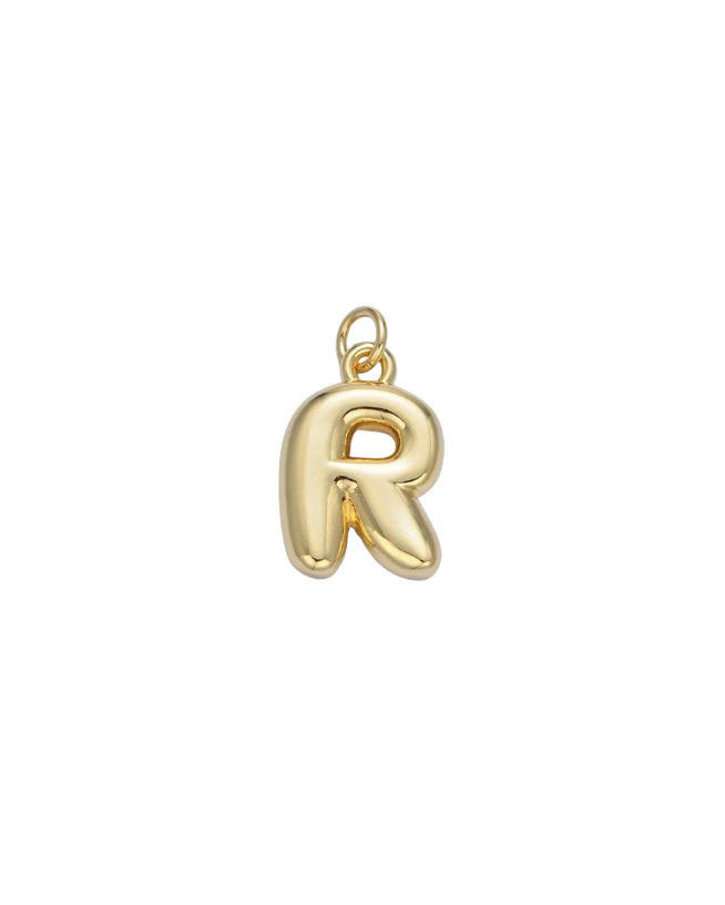 Bubble Letter Initial Charm