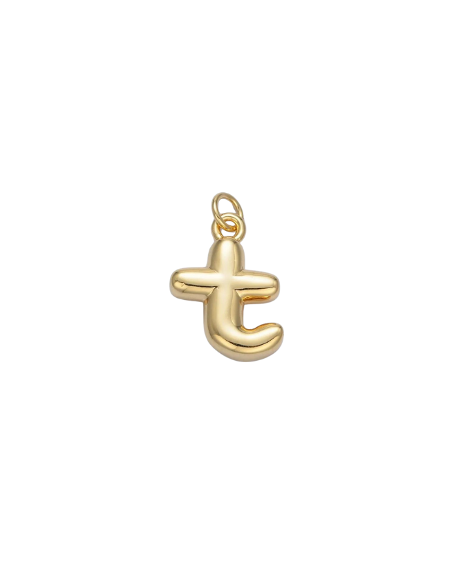 Bubble Letter Initial Charm
