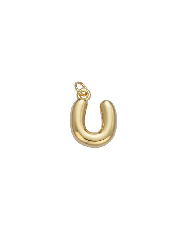 Bubble Letter Initial Charm