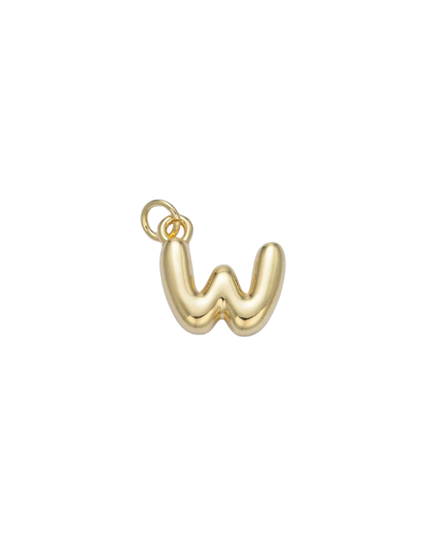 Bubble Letter Initial Charm