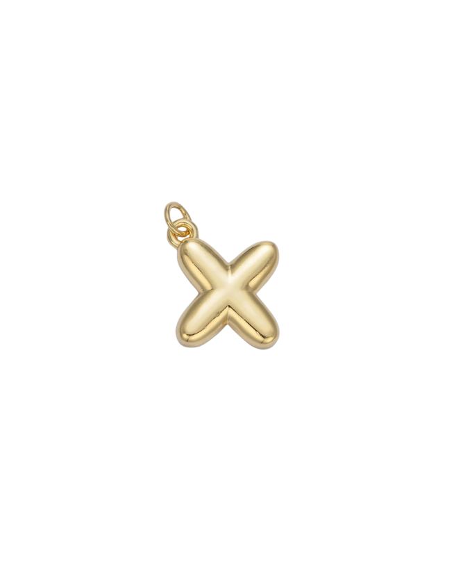 Bubble Letter Initial Charm