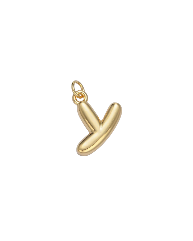 Bubble Letter Initial Charm