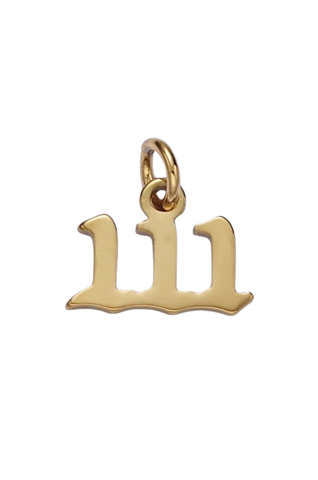 Old English Angel Number Charms