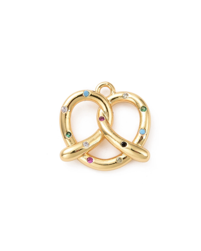 CZ Pretzel Charm