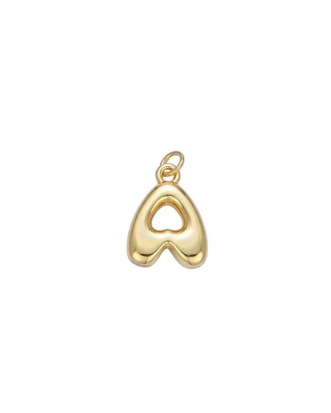 Bubble Letter Initial Charm