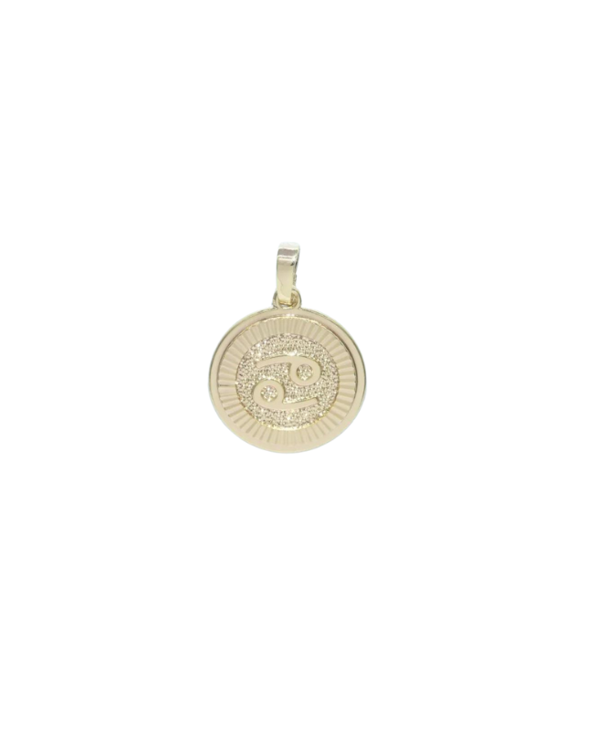 Gold Celestial Zodiac Coin Charm