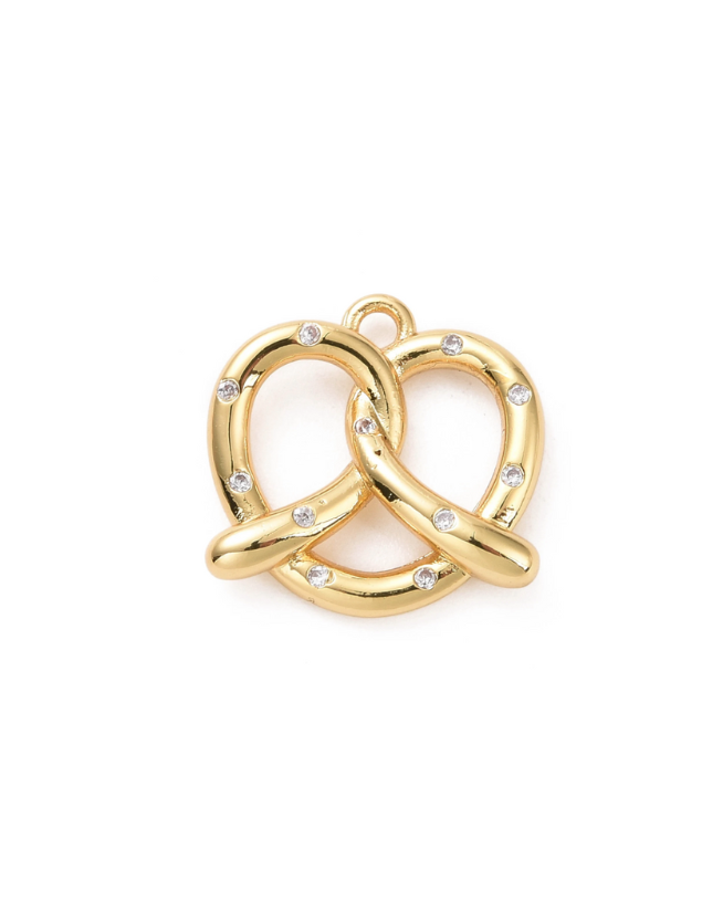 CZ Pretzel Charm