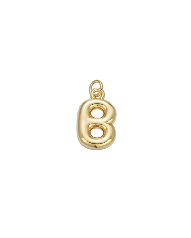 Bubble Letter Initial Charm