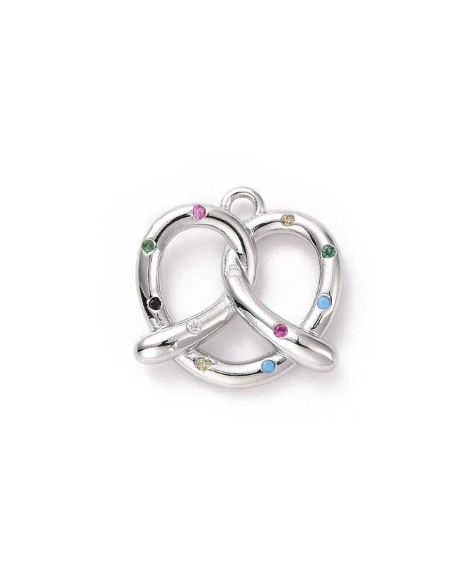 CZ Pretzel Charm