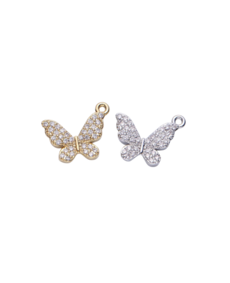 Shimmering Pave Butterfly Charm