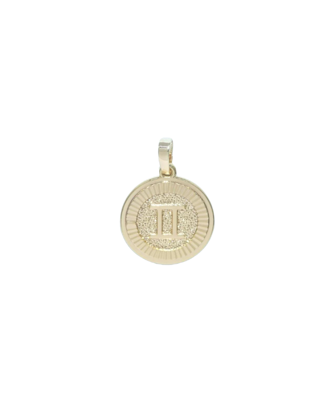 Gold Celestial Zodiac Coin Charm