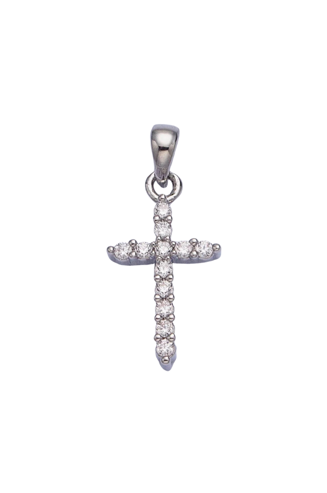 Pave Cross Charm