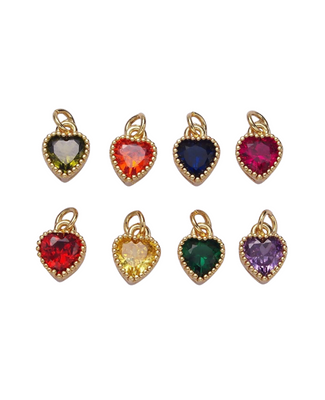 Heart Gemstone Charm