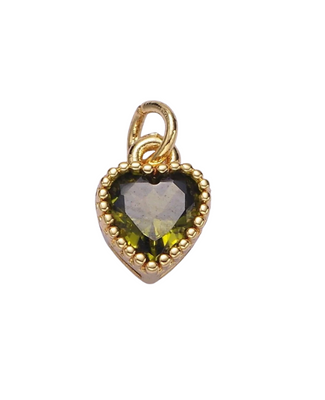 Heart Gemstone Charm