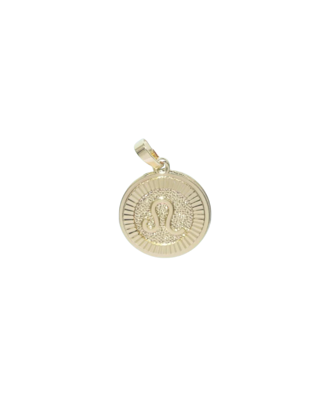 Gold Celestial Zodiac Coin Charm