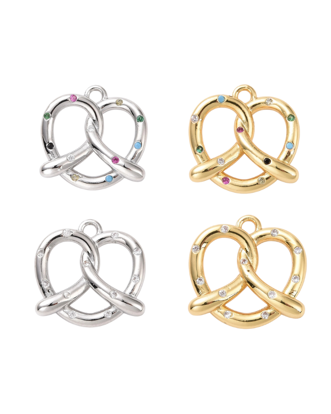 CZ Pretzel Charm