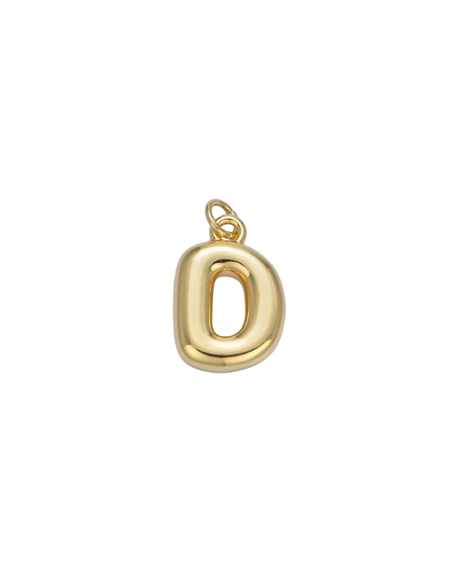 Bubble Letter Initial Charm