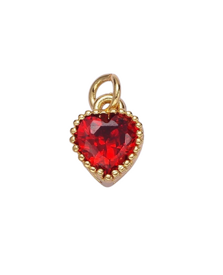 Heart Gemstone Charm