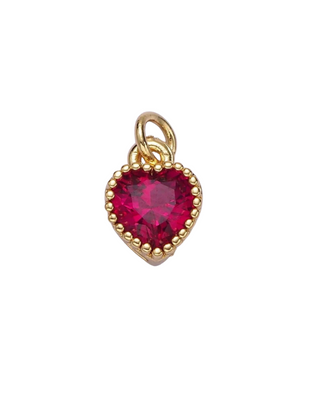 Heart Gemstone Charm